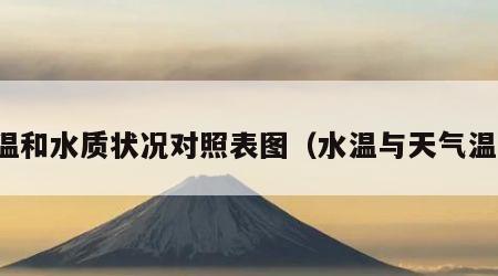 水温和水质状况对照表图（水温与天气温度）