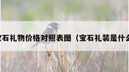 宝石礼物价格对照表图（宝石礼装是什么）