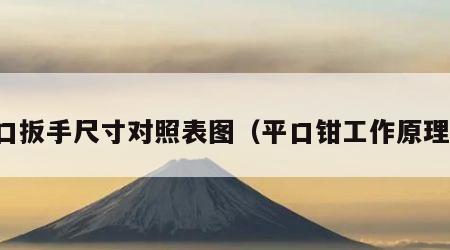 平口扳手尺寸对照表图（平口钳工作原理图）