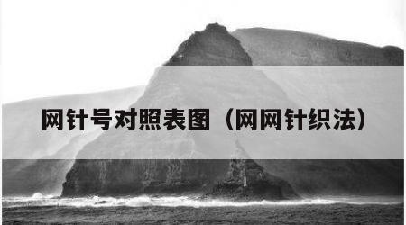 网针号对照表图（网网针织法）