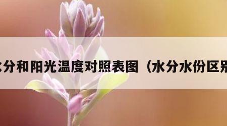 水分和阳光温度对照表图（水分水份区别）