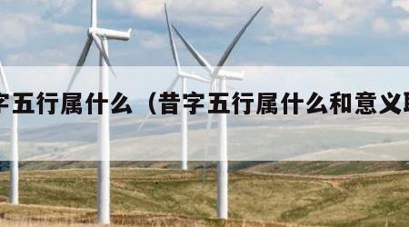 昔字五行属什么（昔字五行属什么和意义取名）