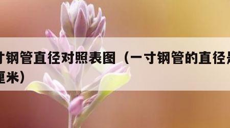 一寸钢管直径对照表图（一寸钢管的直径是多少厘米）