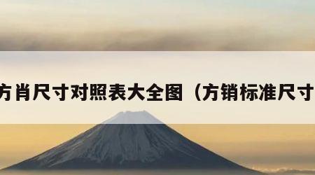 方肖尺寸对照表大全图（方销标准尺寸）