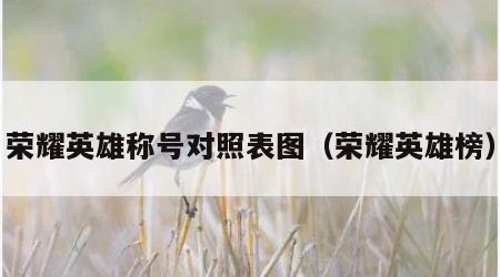 荣耀英雄称号对照表图（荣耀英雄榜）