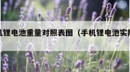手机锂电池重量对照表图（手机锂电池实际容量）