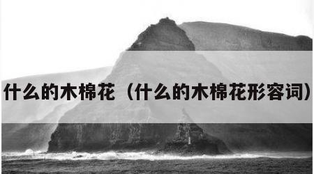 什么的木棉花（什么的木棉花形容词）
