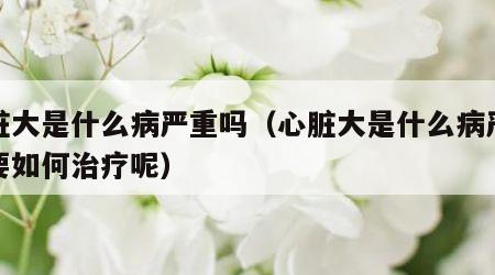 心脏大是什么病严重吗（心脏大是什么病严重吗要如何治疗呢）