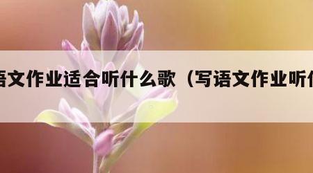 写语文作业适合听什么歌（写语文作业听什么歌）