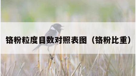 铬粉粒度目数对照表图（铬粉比重）