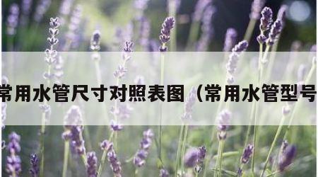 常用水管尺寸对照表图（常用水管型号）