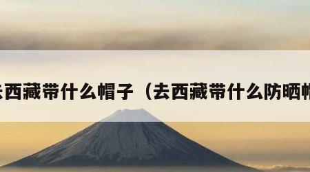 去西藏带什么帽子（去西藏带什么防晒帽）