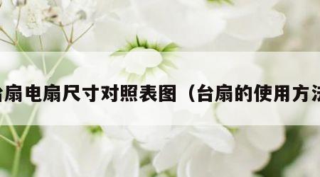 台扇电扇尺寸对照表图（台扇的使用方法）