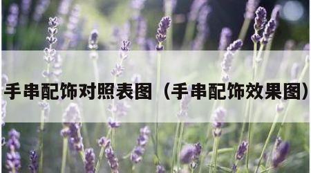 手串配饰对照表图（手串配饰效果图）