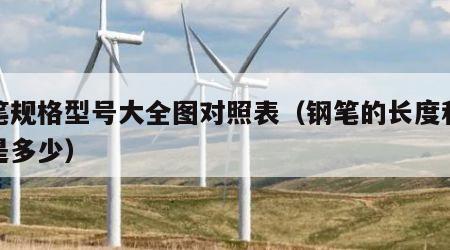 钢笔规格型号大全图对照表（钢笔的长度和宽度是多少）