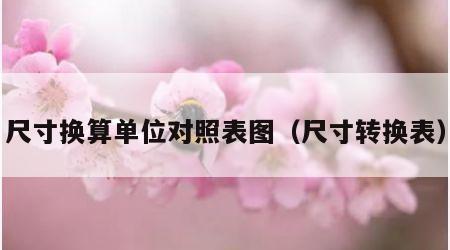 尺寸换算单位对照表图（尺寸转换表）