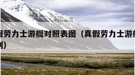 真假劳力士游艇对照表图（真假劳力士游艇的区别）