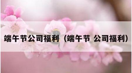 端午节公司福利（端午节 公司福利）