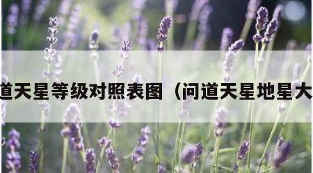 问道天星等级对照表图（问道天星地星大全）