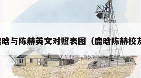 鹿晗与陈赫英文对照表图（鹿晗陈赫校友）
