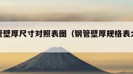 钢管壁厚尺寸对照表图（钢管壁厚规格表大全）