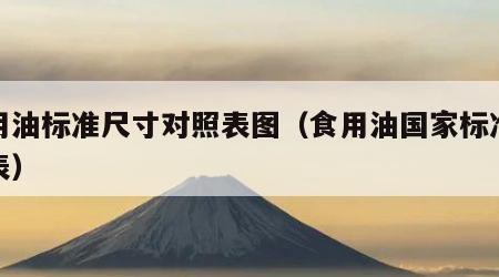 食用油标准尺寸对照表图（食用油国家标准对照表）