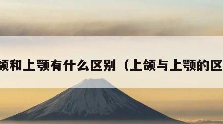 上颌和上颚有什么区别（上颌与上颚的区别）