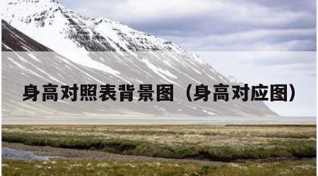 身高对照表背景图（身高对应图）