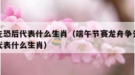 争先恐后代表什么生肖（端午节赛龙舟争先恐后代表什么生肖）