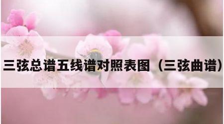 三弦总谱五线谱对照表图（三弦曲谱）