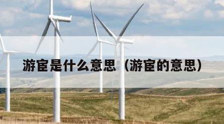 游宦是什么意思（游宦的意思）
