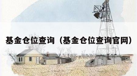 基金仓位查询（基金仓位查询官网）