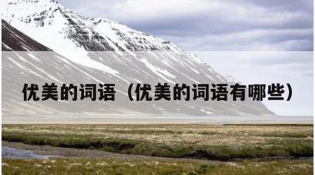优美的词语（优美的词语有哪些）