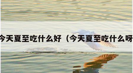 今天夏至吃什么好（今天夏至吃什么呀）