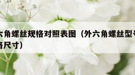 外六角螺丝规格对照表图（外六角螺丝型号和规格尺寸）