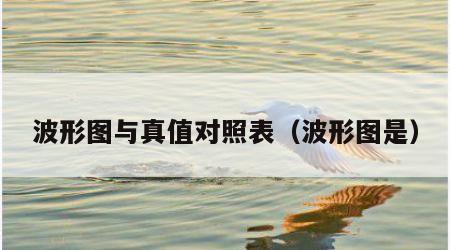 波形图与真值对照表（波形图是）