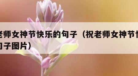 祝老师女神节快乐的句子（祝老师女神节快乐的句子图片）