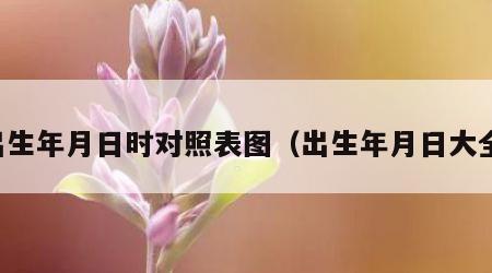 出生年月日时对照表图（出生年月日大全）