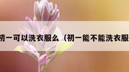 初一可以洗衣服么（初一能不能洗衣服）