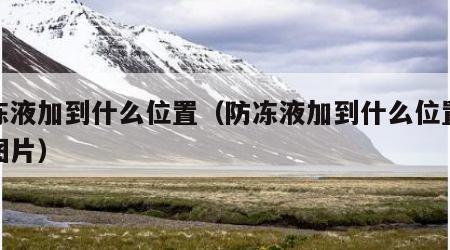 防冻液加到什么位置（防冻液加到什么位置合适图片）