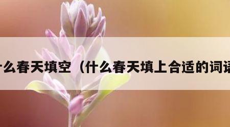 什么春天填空（什么春天填上合适的词语）