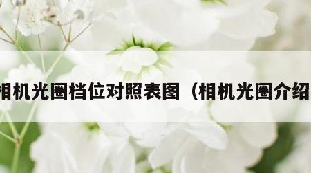 相机光圈档位对照表图（相机光圈介绍）