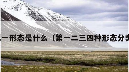 第一形态是什么（第一二三四种形态分类）