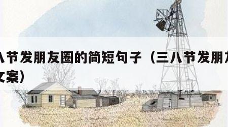 三八节发朋友圈的简短句子（三八节发朋友圈的文案）