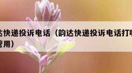 韵达快递投诉电话（韵达快递投诉电话打哪个最管用）