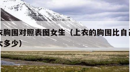 上衣胸围对照表图女生（上衣的胸围比自己量的大多少）