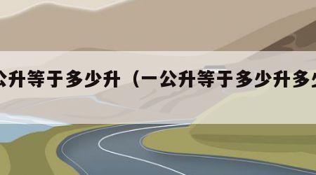 一公升等于多少升（一公升等于多少升多少毫升）