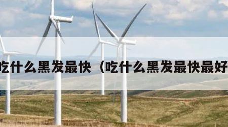 吃什么黑发最快（吃什么黑发最快最好）