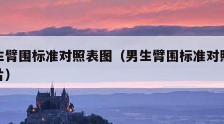 男生臂围标准对照表图（男生臂围标准对照表图片）