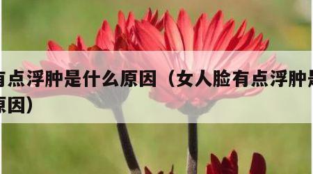脸有点浮肿是什么原因（女人脸有点浮肿是什么原因）